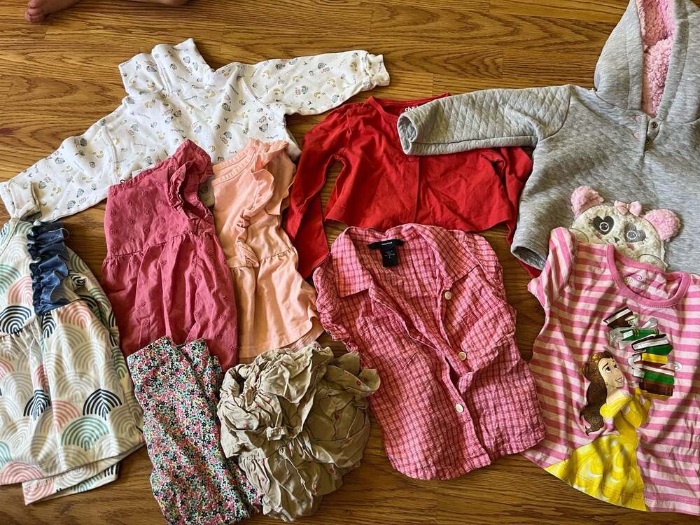 Girls Size 2T Mixed Clothing Bundle - 10 Piece Set Featuring Disney, Nautica, an